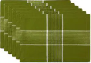 DII Fiesta Green Check Placemat (Set of 6)