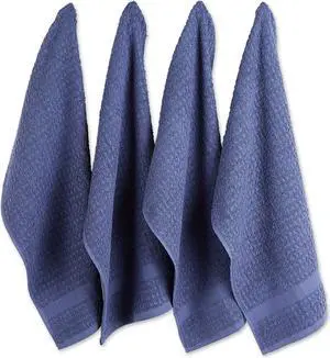 DII Solid French Blue Waffle Terry Dishtowel (Set of 4)