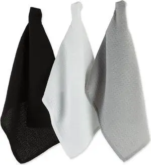 DII Asst Neutrals Recycled Cotton Waffle Dishtowel (Set of 6)