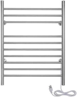 Infinity Towel Warmer, Brushed, Dual Connection, 10 Bars