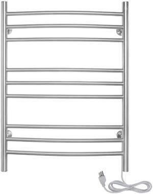 Riviera Towel Warmer, Brushed, Dual Connection, 9 Bars