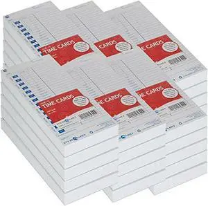 Pyramid Time Systems Attendance Cards for Time Clock models 3500/3550SS/3600SS/3700, 1000 per pack