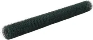 vidaXL Chicken Wire Fence Steel with PVC Coating 82'x4.9' Green vidaXL Chicken Wire Fence Steel with PVC Coating 82'x4.9' Green