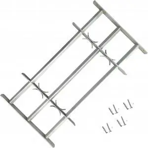 Adjustable Security Grille for Windows with 3 Crossbars 19.7"-25.6" Adjustable Security Grille for Windows with 3 Crossbars 19.7"-25.6"