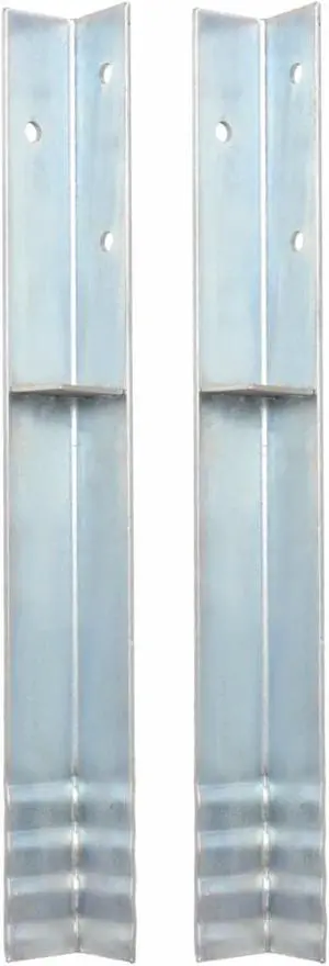 vidaXL L-shaped Ground Anchors 2 pcs Galvanised Steel 2"x2"x19.7" vidaXL L-shaped Ground Anchors 2 pcs Galvanised Steel 2"x2"x19.7"