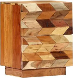 vidaXL Bedside Cabinet 15.8"x11.8"x19.7" Solid Reclaimed Wood