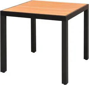 vidaXL Garden Table Brown 31.5"x31.5"x29.1" Aluminium and WPC