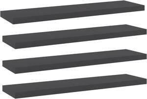 vidaXL Bookshelf Boards 4 pcs Gray 15.7"x3.9"x0.6" Chipboard