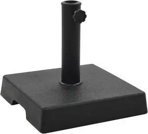 vidaXL Parasol Base Square Polyresin 17.6 lbs Black