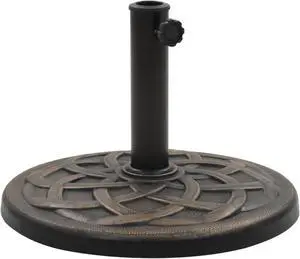 vidaXL Parasol Base Round Polyresin 24.3 lbs Bronze