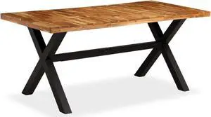 vidaXL Dining Table Solid Acacia and Mango Wood 70.9"x35.4"x29.9"