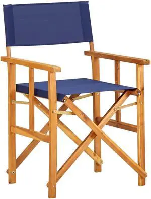 vidaXL Director's Chair Solid Acacia Wood Blue