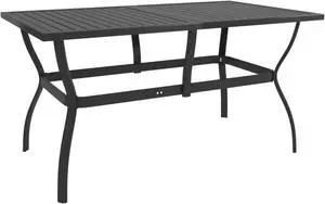 vidaXL Garden Table Anthracite 55.1"x31.5"x28.3" Steel