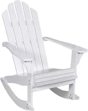 vidaXL Garden Rocking Chair Wood White