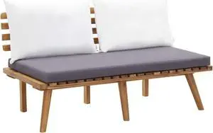 vidaXL Garden Bench with Cushions 45.3" Solid Acacia Wood vidaXL Garden Bench with Cushions 45.3" Solid Acacia Wood
