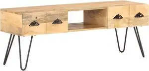 vidaXL TV Stand TV Unit Sideboard TV Console Media Cabinet Solid Mango Wood