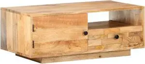 vidaXL Coffee Table 35.4"x19.7"x13.8" Solid Mango Wood