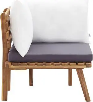 vidaXL Garden Corner Sofa with Cushions Solid Acacia Wood