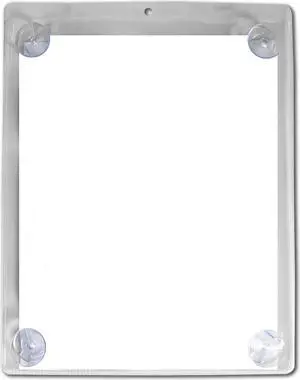 Display Pocket with Suction Cups, Both Sides Clear, 9" x 12", 15/BX, 71012