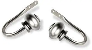 Carl Curtain Rod Holdback - Satin Nickel
