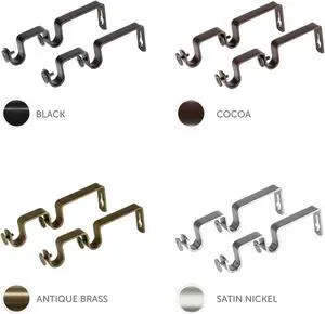 5/8 inch Double Wall Bracket (Pair) - Antique Gold