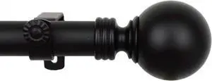 Round Curtain Rod 1 inch 160-240 inch - Black