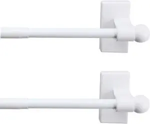 Magnetic Rod 7/16 inch 28-48 inch long (Set of 2) - White