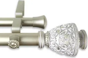 Virginia Double Curtain Rod 1 inch 120-170 inch - Gold
