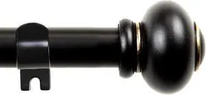 Carl Curtain Rod 5/8 inch 28-48 Inch - Black