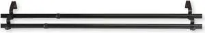 13/16 inch Double Curtain Rod 48-84" - Black