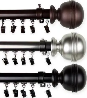 Victor Cordless Traverse Rod 86-120" - Black