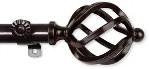 Roman Curtain Rod 13/16 inch 48-84" - Cocoa