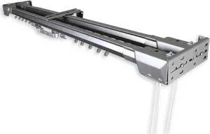 Heavy Duty Double Traverse Rod Center Open 30-48" Silver
