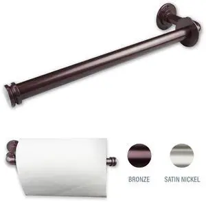 Triple Toilet Paper Storage / Single Kitchen Towel Holder - Bronze