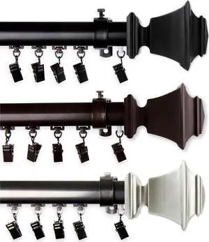 Norma Cordless Traverse Rod 110-156" - Satin Nickel
