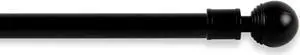 Bola Curtain Rod 7/16 inch 18-28 inch - Black