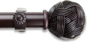 Zitta Curtain Rod 1 inch 160-240 inch - Mahogany