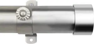 Sims Curtain Rod 1.5 inch 48" - 84" long - Satin Nickel