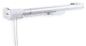 White Heavy Duty Traverse Rod - One Way Cord Left 84-156"