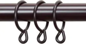 Decorative 1-3/8 inch Ring with Eyelet (Set of 10) - Mahogany