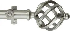 Roman Curtain Rod 13/16 inch 48-84" - Satin Nickel