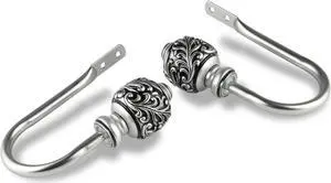 Ivana Curtain Rod Holdback - Satin Nickel