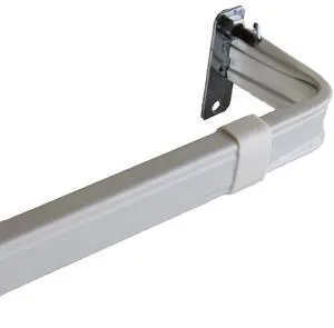 Lockseam 2" Clearance Curtain Rod 28-48 inch - White