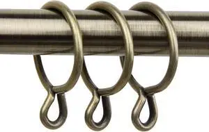 Decorative 1-3/8 inch Ring with Eyelet (Set of 10) - Antique Brass