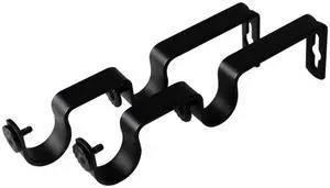 1 Inch Double Brackets - Black