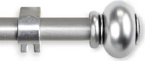 Carl Curtain Rod 5/8 inch 48-84 Inch - Satin Nickel