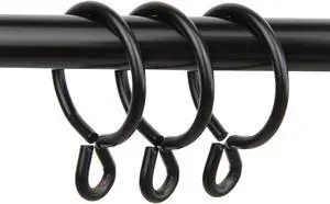 Decorative 1-3/8 inch Ring with Eyelet (Set of 10) - Black