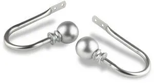 Mona Curtain Rod Holdback - Satin Nickel