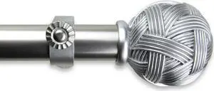 Zitta Curtain Rod 1 inch 160-240 inch - Satin Nickel