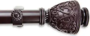 Virginia Curtain Rod 1 inch 160-240 inch - Mahogany